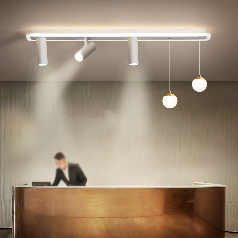 Zylindrische Form LED -Schiene Deckenlampe moderne Eisenspülhalterung für Esszimmer