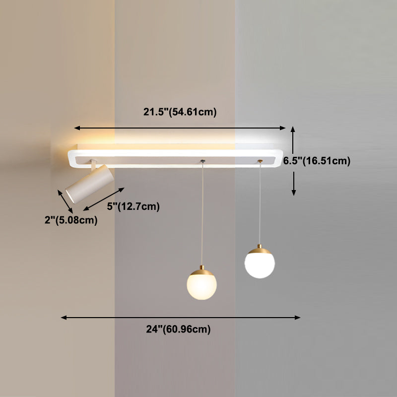 Zylindrische Form LED -Schiene Deckenlampe moderne Eisenspülhalterung für Esszimmer