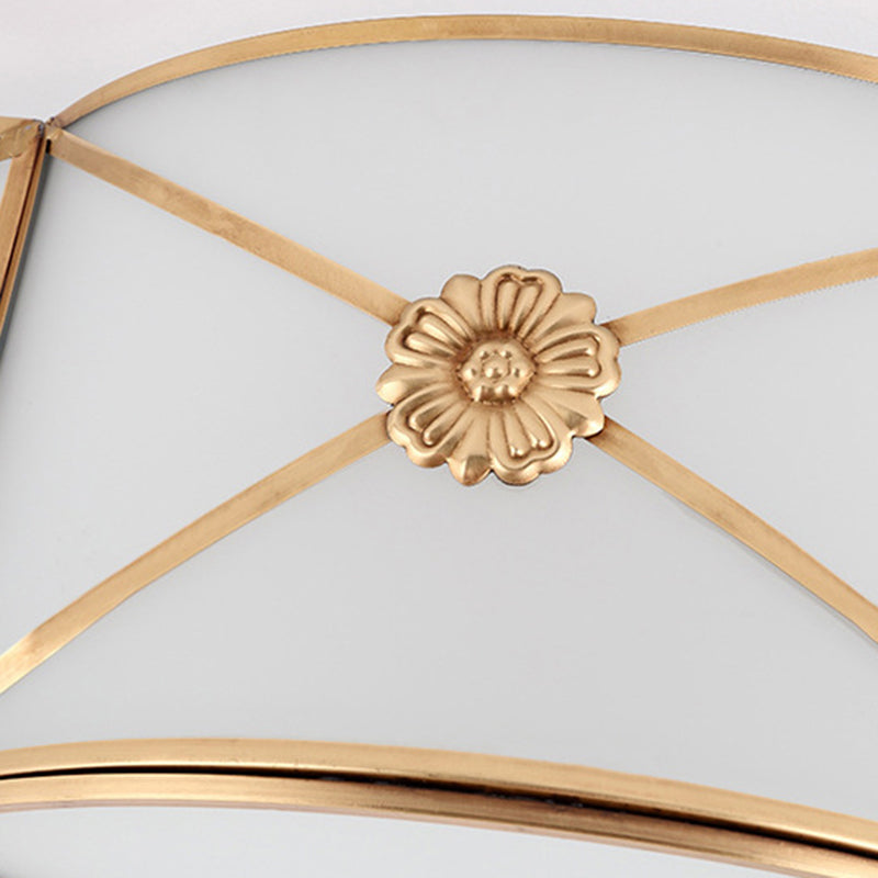 Multi Light Ceiling Lamp Colonial Style Glass Ceiling Lighting for Dining Room