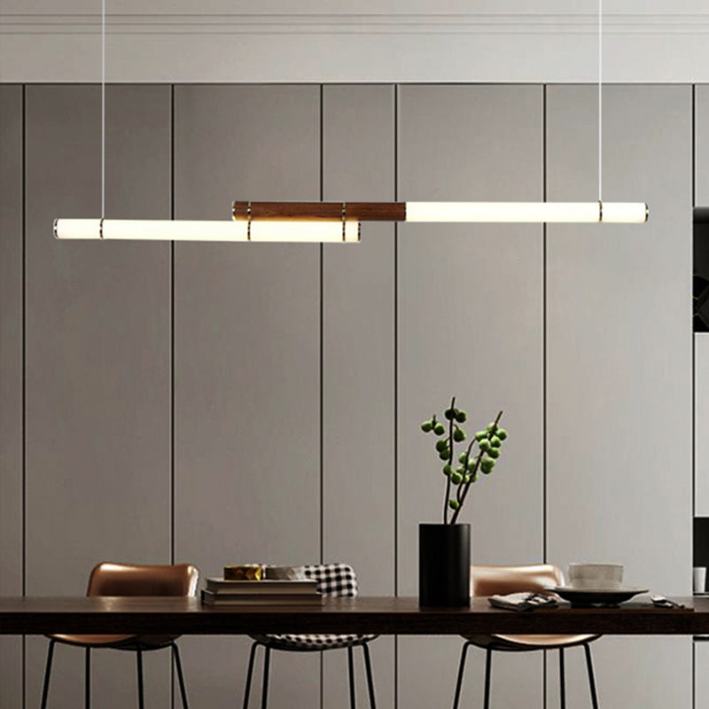Lámpara lineal de lámparas de luz de cobre de cobre moderna con tono acrílico