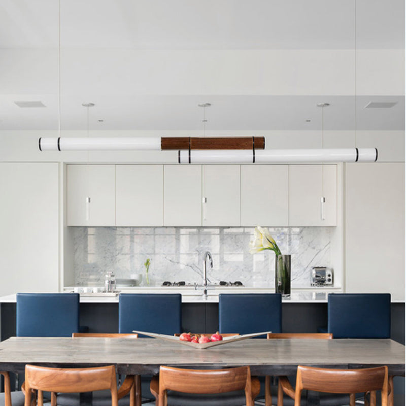 Lámpara lineal de lámparas de luz de cobre de cobre moderna con tono acrílico