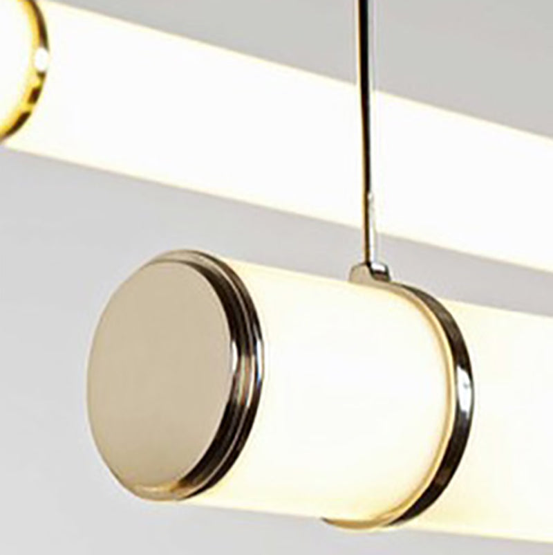 Lámpara lineal de lámparas de luz de cobre de cobre moderna con tono acrílico