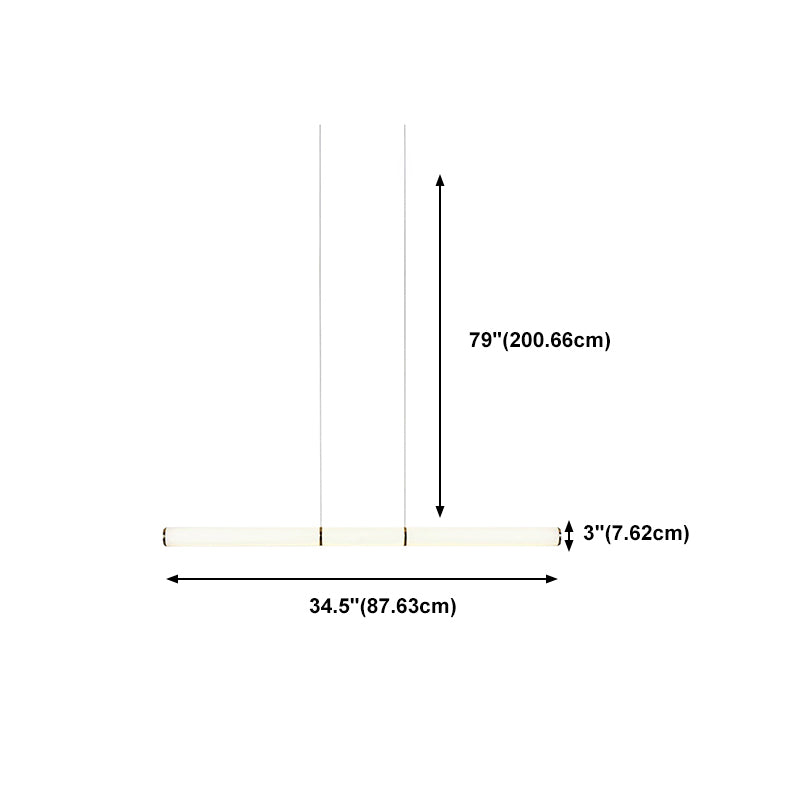 Lámpara lineal de lámparas de luz de cobre de cobre moderna con tono acrílico