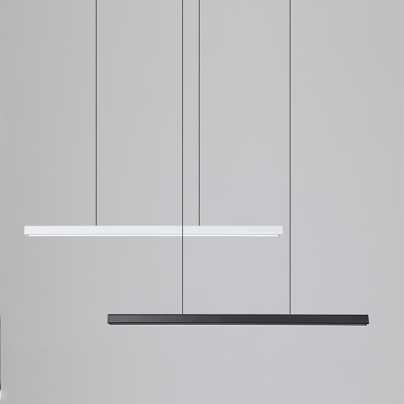 Luces de isla lineal de estilo simple lámparas colgantes de led de restaurante de 1 luces con sombra acrílica