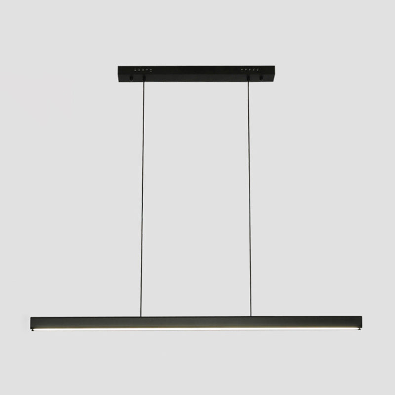 Luces de isla lineal de estilo simple lámparas colgantes de led de restaurante de 1 luces con sombra acrílica