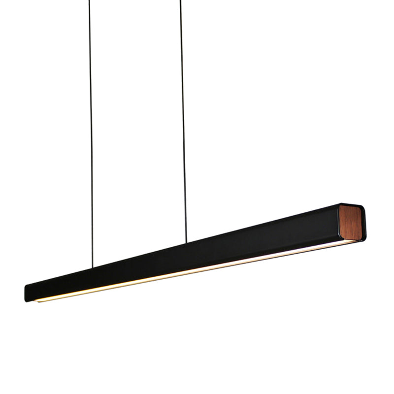 Luces de isla lineal de estilo simple lámparas colgantes de led de restaurante de 1 luces con sombra acrílica