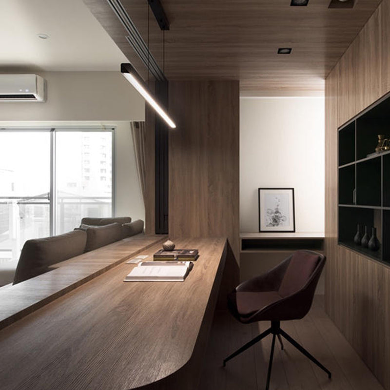 Luces de isla lineal de estilo simple lámparas colgantes de led de restaurante de 1 luces con sombra acrílica