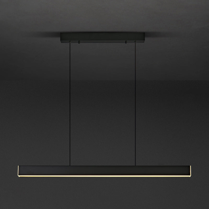 Simple Style Copper Island Light Fixtures Linear 1-Light Restaurant LED Hanging Lamps