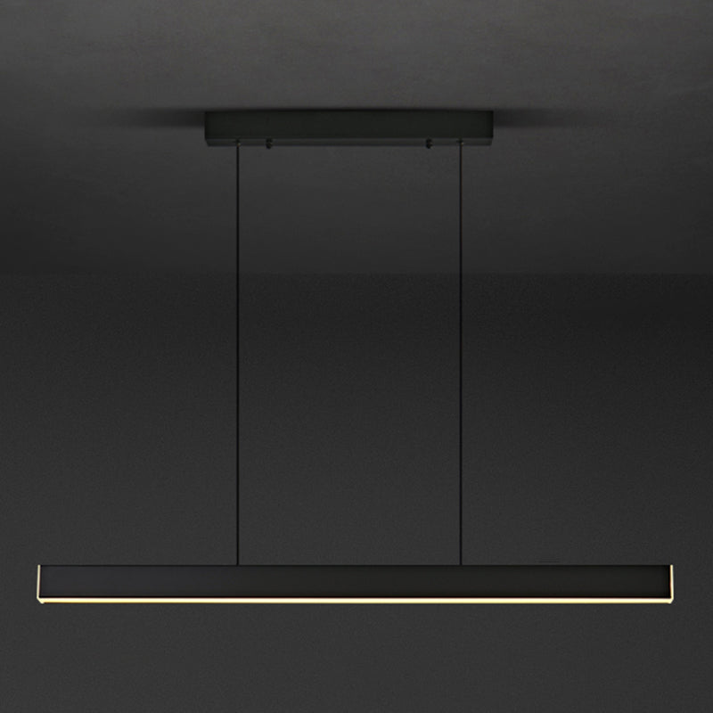 Lámparas lineales de lámparas de luz de cobre de estilo simple lámparas colgantes de restaurantes lineales de 1 luces