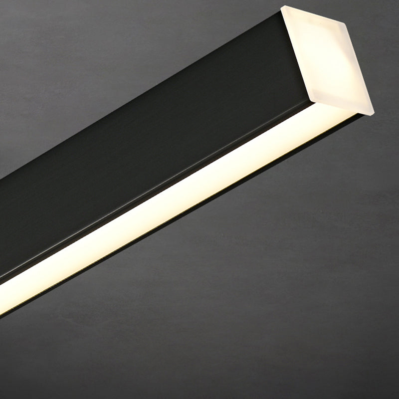 Lámparas lineales de lámparas de luz de cobre de estilo simple lámparas colgantes de restaurantes lineales de 1 luces