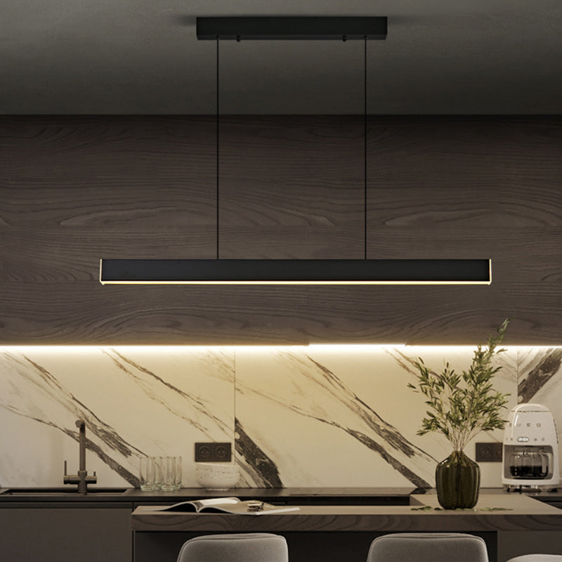 Lámparas lineales de lámparas de luz de cobre de estilo simple lámparas colgantes de restaurantes lineales de 1 luces