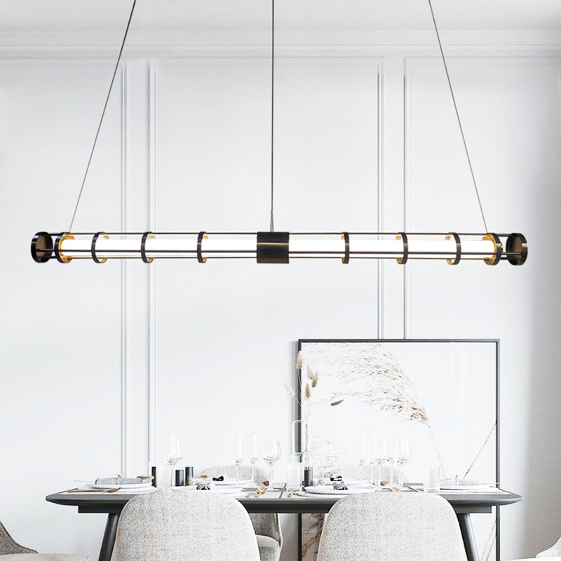 Lámpara de suspensión LED LED de restaurante de 1 luces modernas con tono de plástico