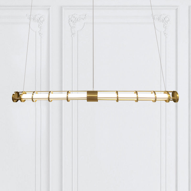 Modern Island Lighting Fixtures 1-Light Restaurant LED Suspension Lamp with Plastic Shade