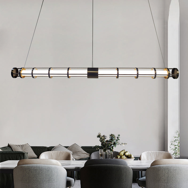 Lámpara de suspensión LED LED de restaurante de 1 luces modernas con tono de plástico