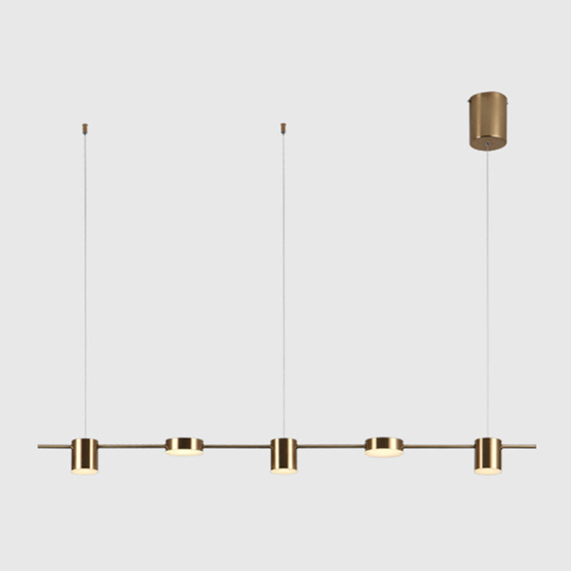 Lámparas modernas de restaurantes LED de restaurante múltiple de cilindro con sombra acrílica