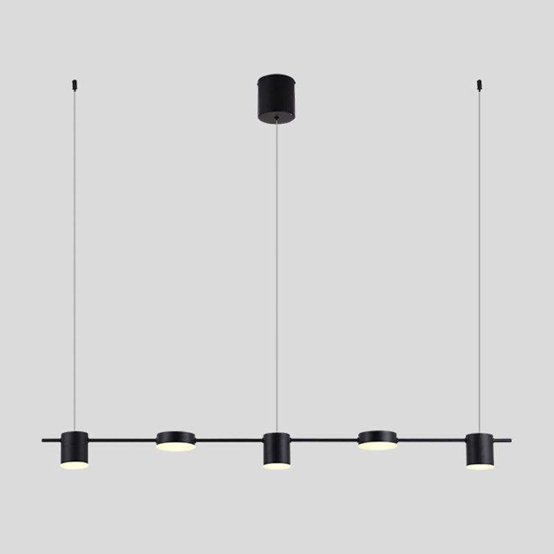 Lámparas modernas de restaurantes LED de restaurante múltiple de cilindro con sombra acrílica