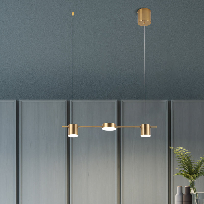 Lámparas modernas de restaurantes LED de restaurante múltiple de cilindro con sombra acrílica