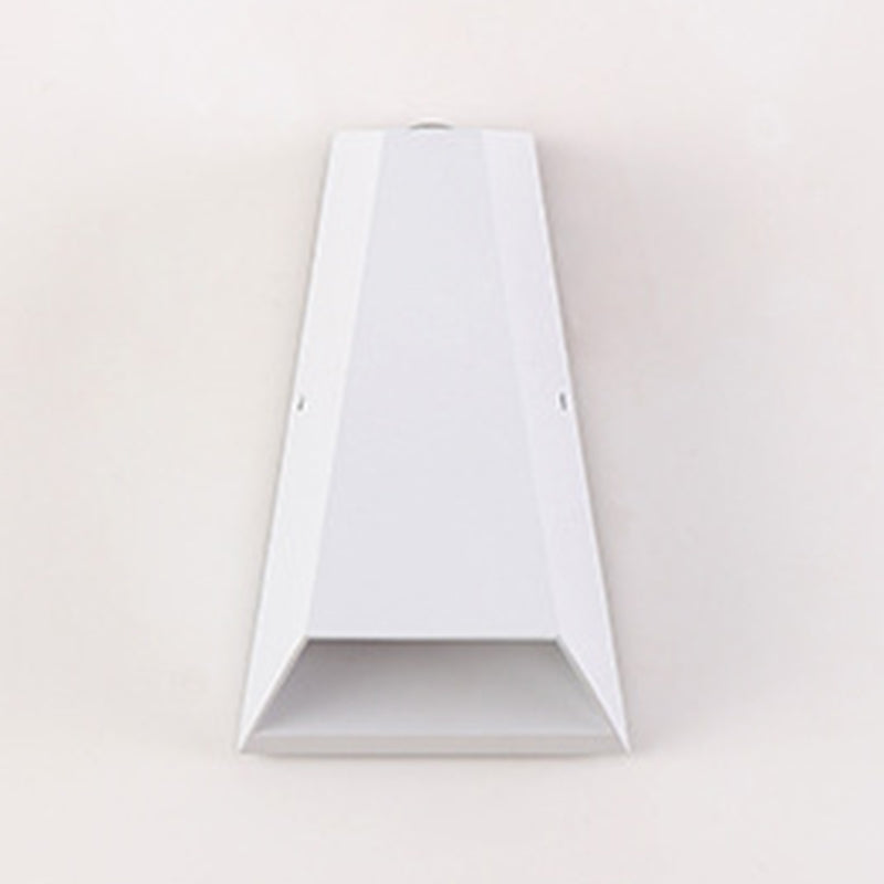Luz de pared geométrica moderna aluminio 2 luces lavadora de pared para al aire libre