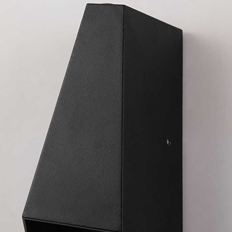 Luz de pared geométrica moderna aluminio 2 luces lavadora de pared para al aire libre