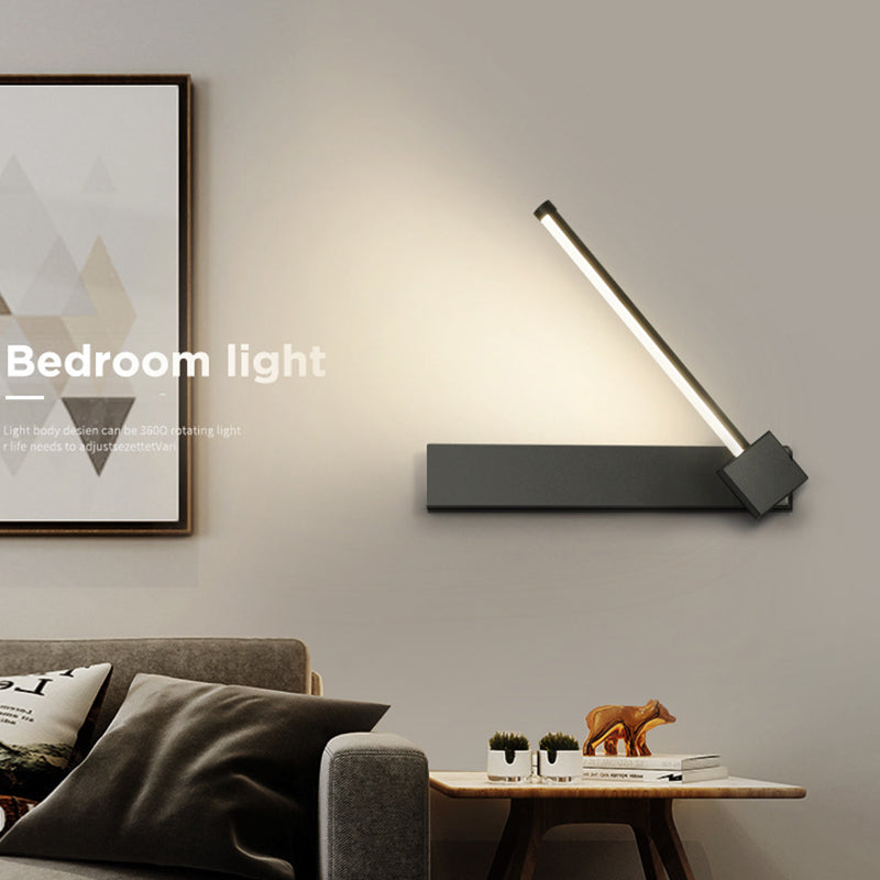 Moderne Metall Wandleuchte rotatable 12 "breit LED -Wandleuchten für Wohnzimmer