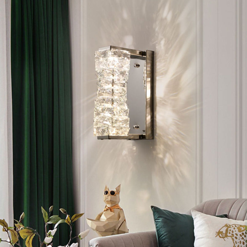 Postmodern Crystal Wall Light Geometric Shape Wall Sconce Lamp for Living Room