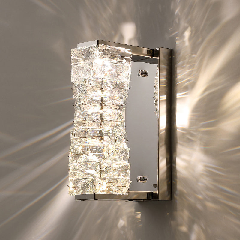 Postmodern Crystal Wall Light Geometric Shape Wall Sconce Lamp for Living Room