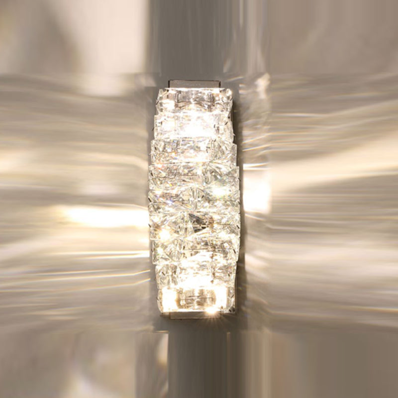 Postmodern Crystal Wall Light Geometric Shape Wall Sconce Lamp for Living Room