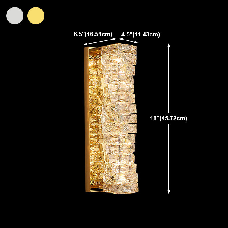 Postmodern Crystal Wall Light Geometric Shape Wall Sconce Lamp for Living Room