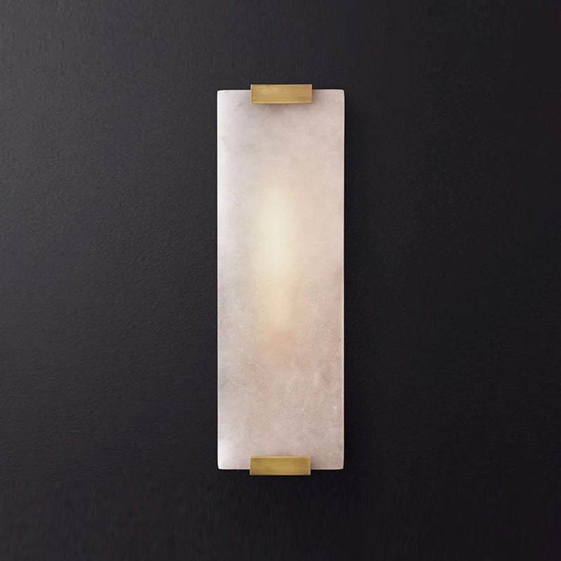 Modern Brass Wall Light Rectangle Shape Wall Sconce Light for Bedroom