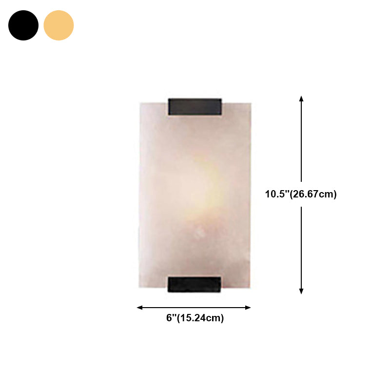 Modern Brass Wall Light Rectangle Shape Wall Sconce Light for Bedroom