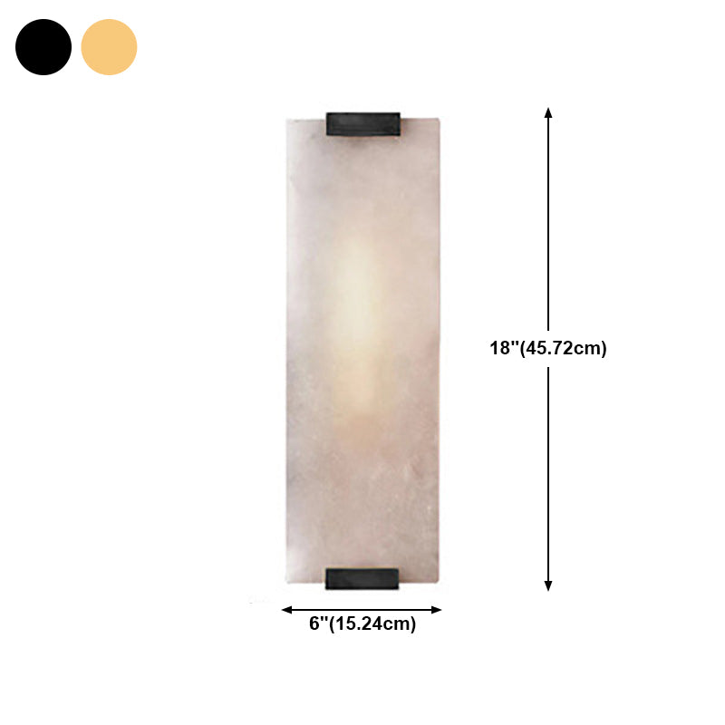 Modern Brass Wall Light Rectangle Shape Wall Sconce Light for Bedroom