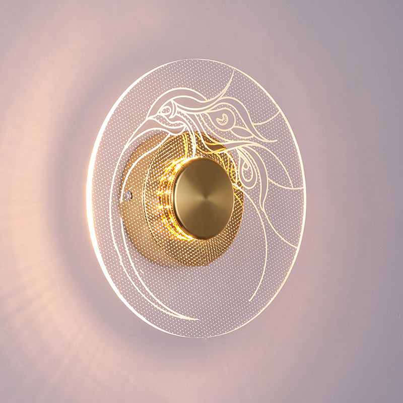 Simple Wall Lighting Fixture Circle Wall Light Sconce for Bedroom