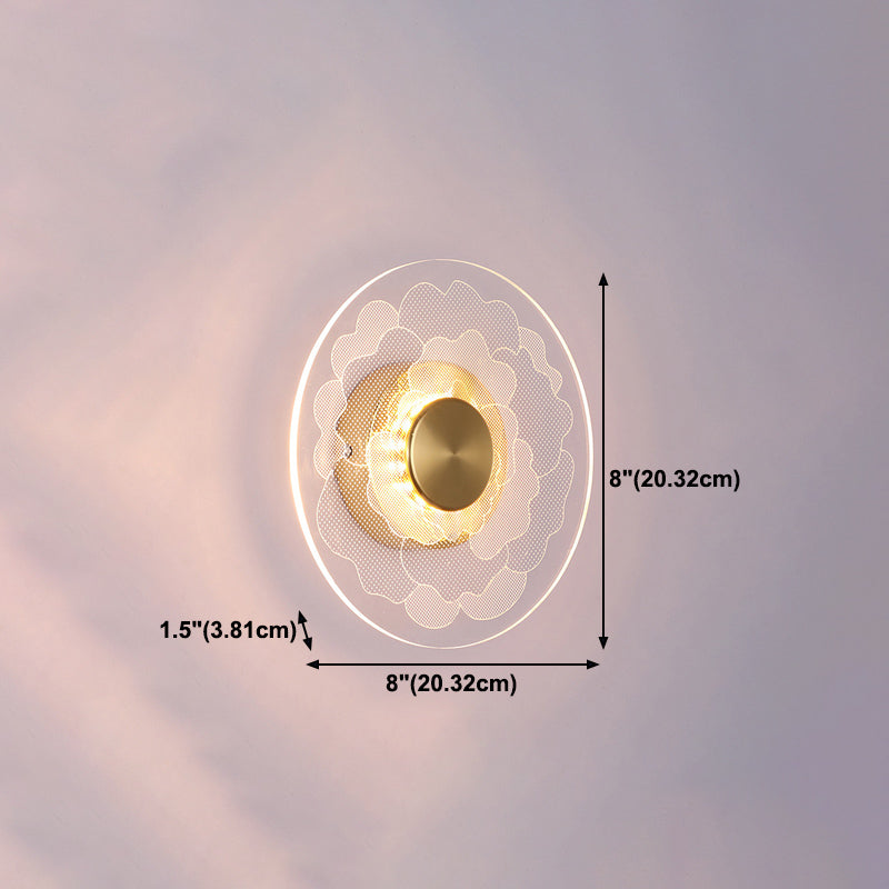 Simple Wall Lighting Fixture Circle Wall Light Sconce for Bedroom