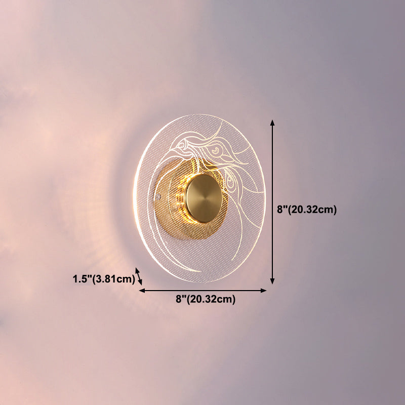 Simple Wall Lighting Fixture Circle Wall Light Sconce for Bedroom