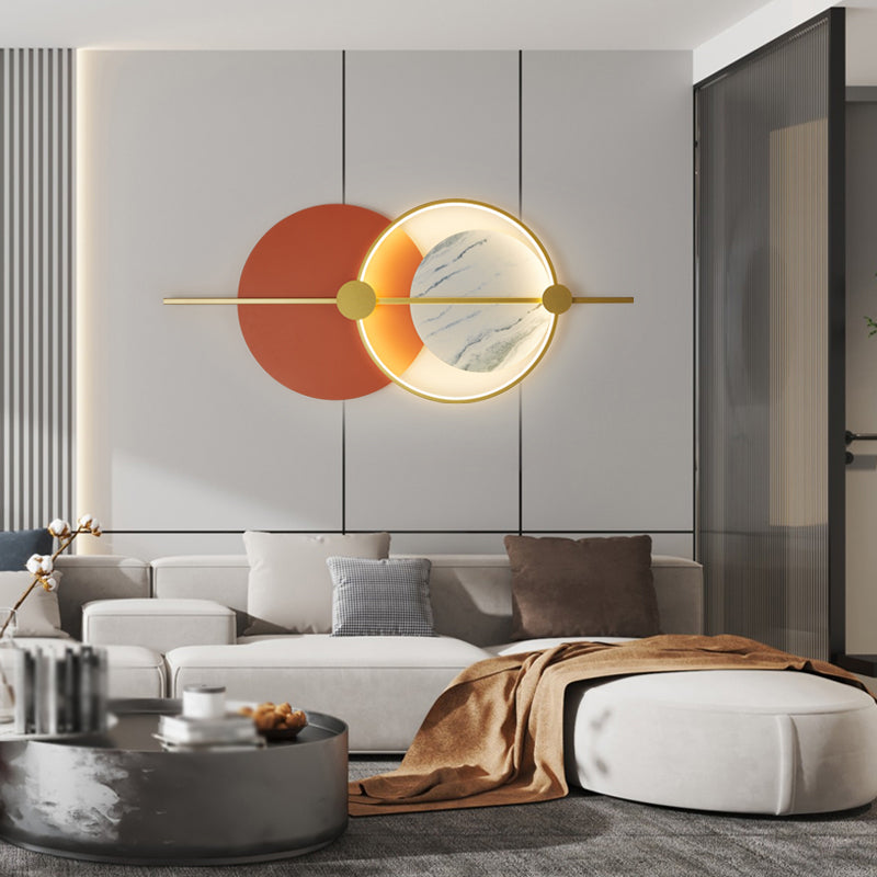 Sala de estar Fondo de pared Splique Nordic Style Circular LED Mural Wall Light