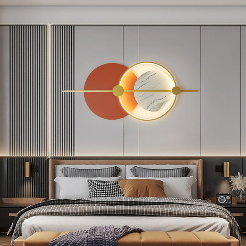 Sala de estar Fondo de pared Splique Nordic Style Circular LED Mural Wall Light