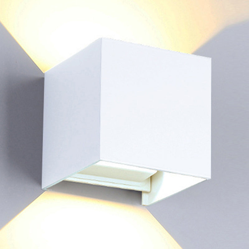 2 Lights Geometric Wall Washer Sconce Modern Style Metal Wall Lighting Ideas