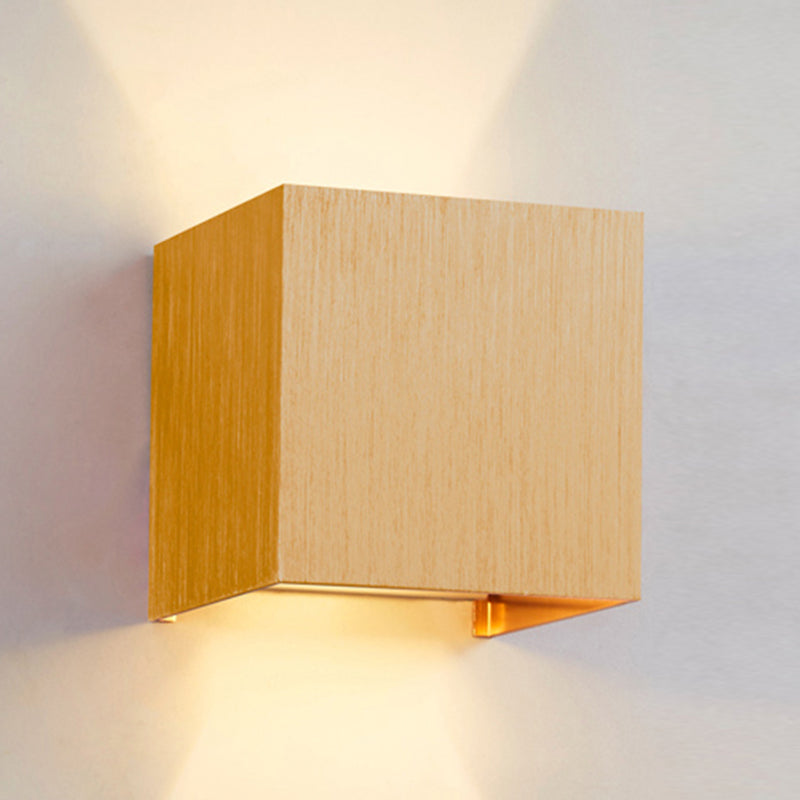 2 Lights Geometric Wall Washer Sconce Modern Style Metal Wall Lighting Ideas