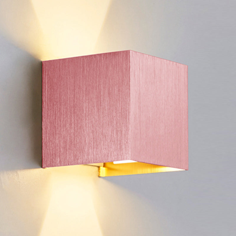 2 Lights Geometric Wall Washer Sconce Modern Style Metal Wall Lighting Ideas