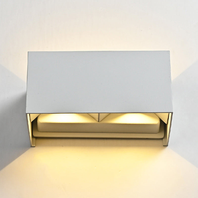 2 luces Ideas de iluminación de pared de metal de estilo de pared geométrico.
