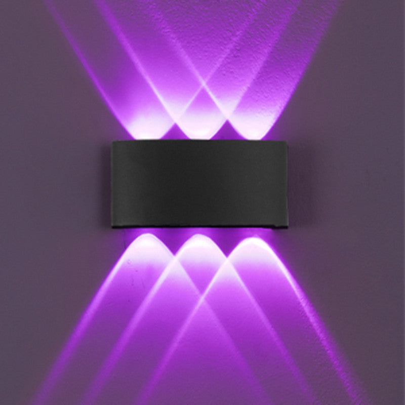 Multi Lights Rectangular Wall Washer Sconce Modern Style Metal Wall Lighting