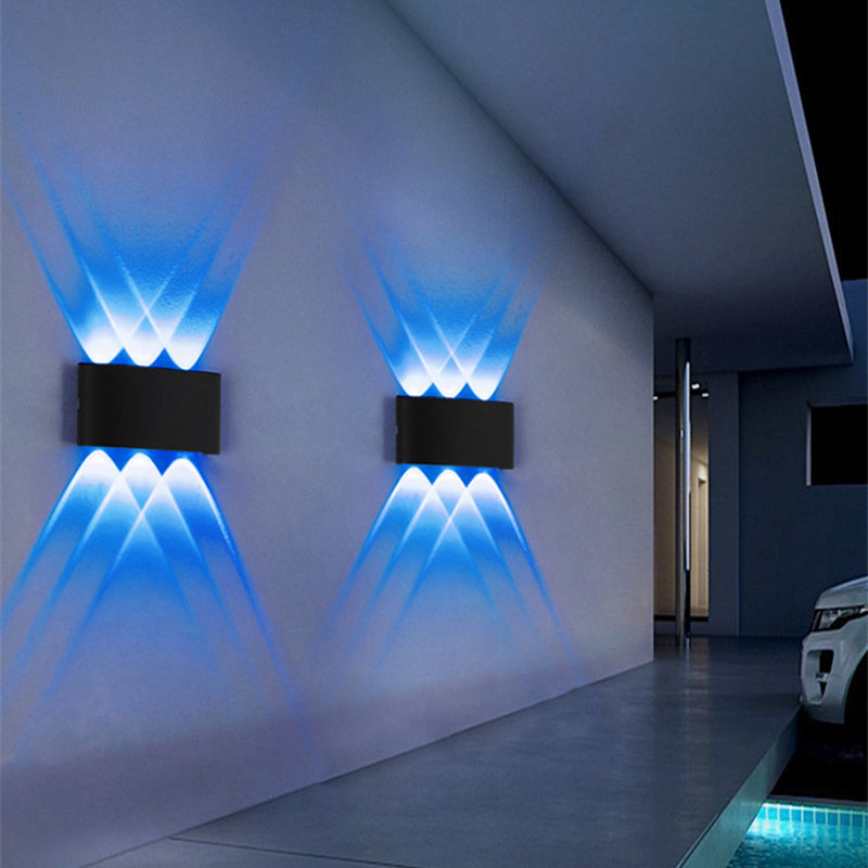 Multi Lights Rectangular Wall Washer Sconce Modern Style Metal Wall Lighting