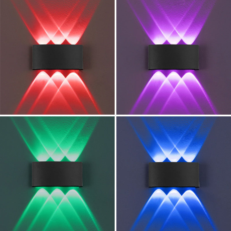 Multi Lights Rectangular Wall Washer Sconce Modern Style Metal Wall Lighting