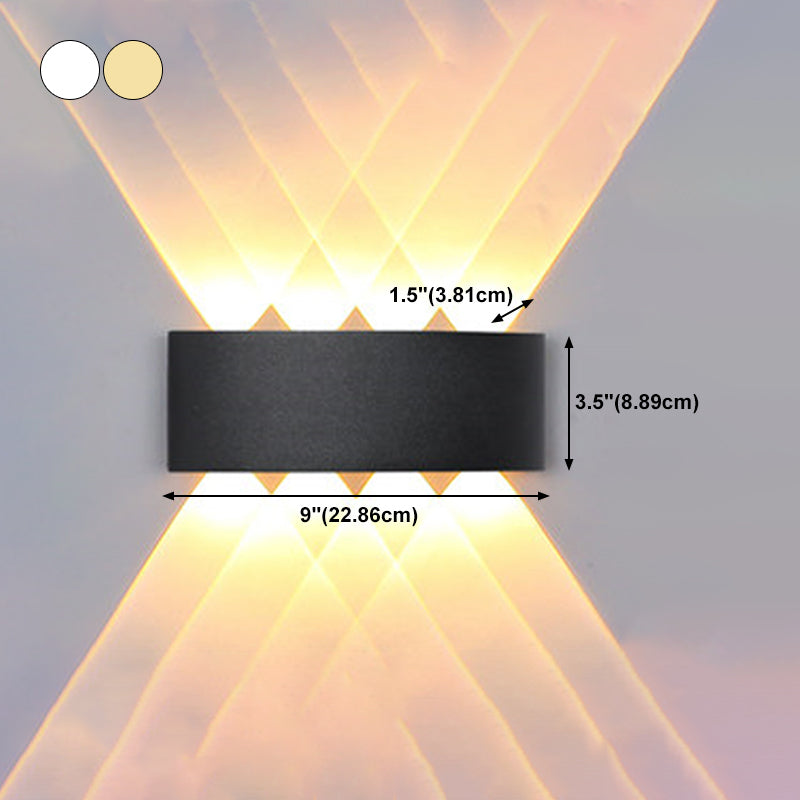 Multi Lights Rectangular Wall Washer Sconce Modern Style Metal Wall Lighting