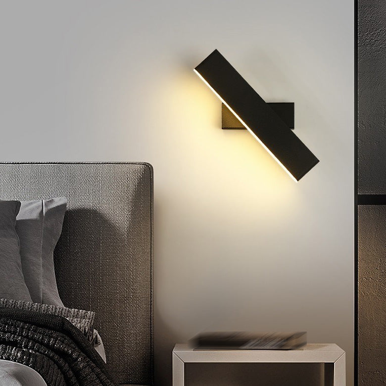 Modern Style Rectangular Wall Lamps Metal 1 Light Wall Mounted Lamps