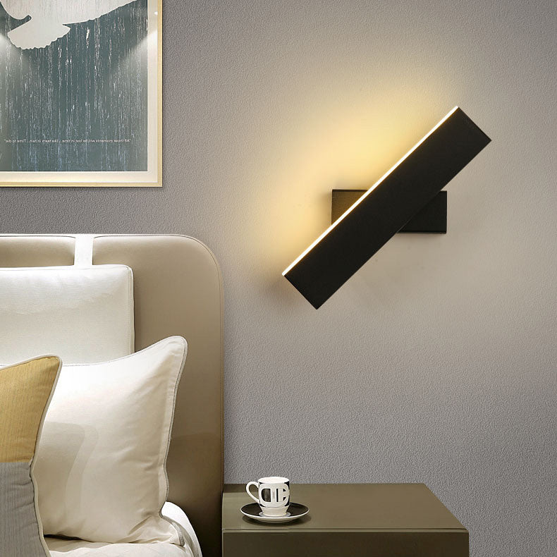 Modern Style Rectangular Wall Lamps Metal 1 Light Wall Mounted Lamps