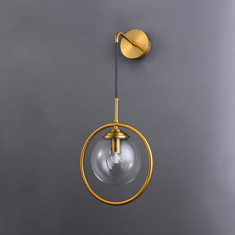 Luz de pared de vidrio de estilo moderno Diseño de luz creativa de luz creativa para dormitorio