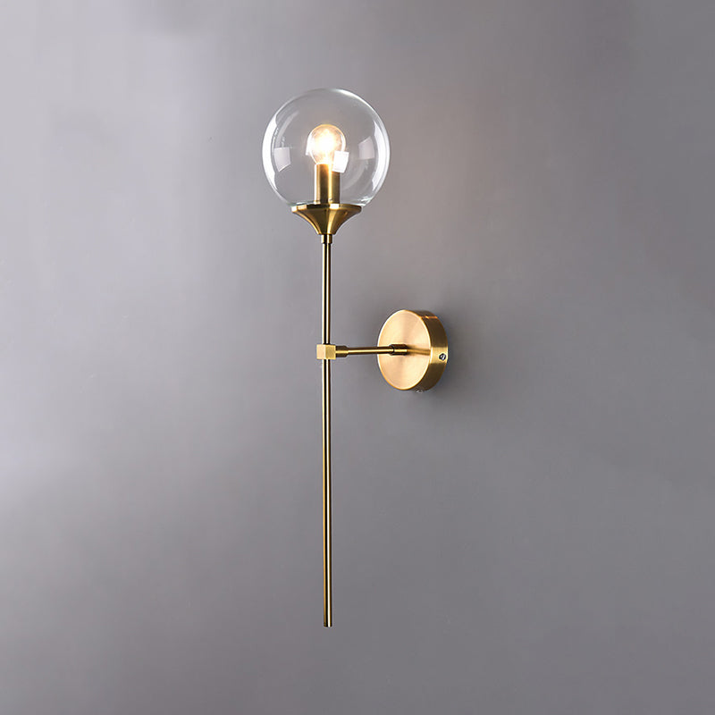 Luz de pared de vidrio de estilo moderno Diseño de luz creativa de luz creativa para dormitorio