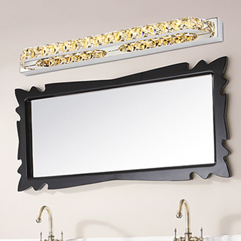 Forma lineal estilo contemporáneo tocador de tocador 1 luz de espejo LED de luz para baño