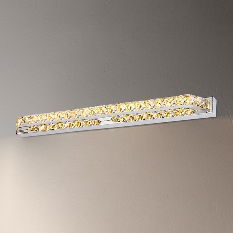 Forma lineal estilo contemporáneo tocador de tocador 1 luz de espejo LED de luz para baño